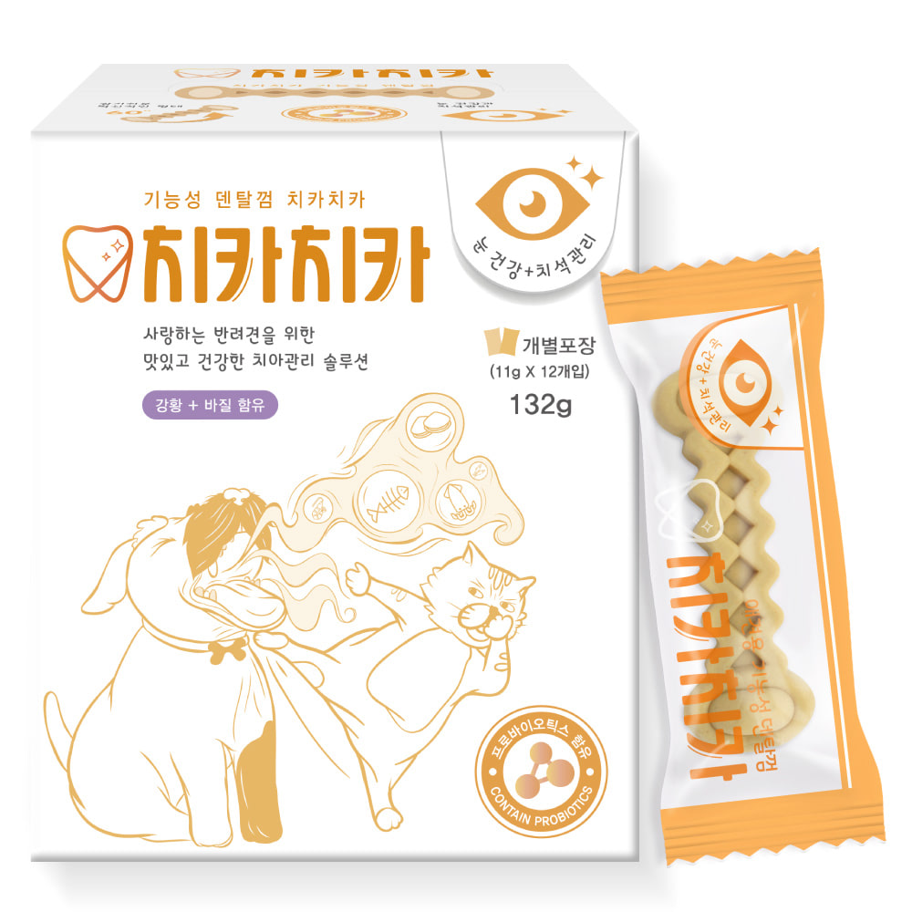 네츄럴랩 치카치카 덴탈껌 눈 건강 12p 강아지 간식