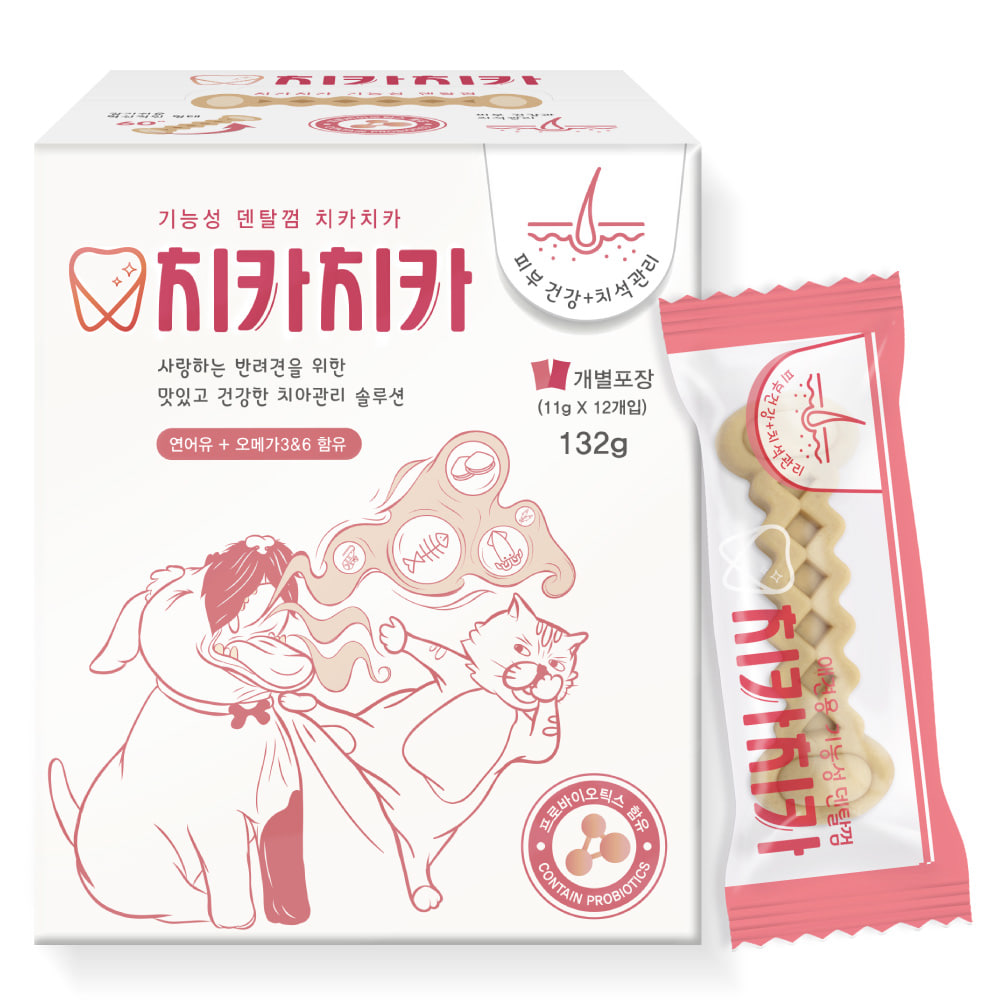 네츄럴랩 치카치카 덴탈껌 피부 건강 12p 강아지 간식