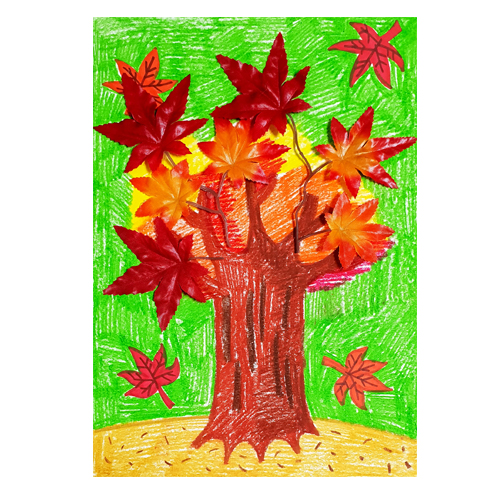 [만들기그림]가을단풍나무 표현하기