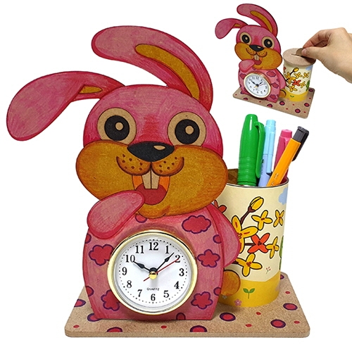 [만들기대장]토끼 시계 연필통 만들기