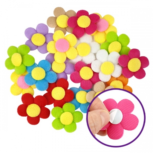 [만들기대장]접착부직포꽃-10개-색상혼합